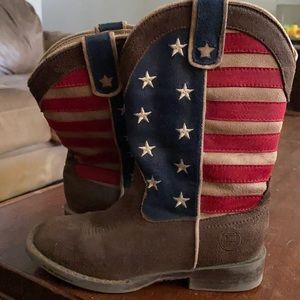 Little kids American Flag Roper Boots